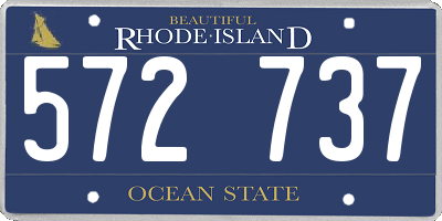 RI license plate 572737