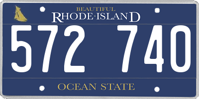 RI license plate 572740
