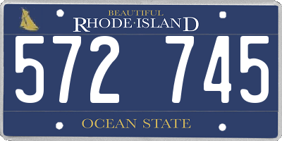 RI license plate 572745