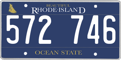RI license plate 572746