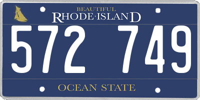 RI license plate 572749