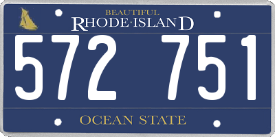 RI license plate 572751