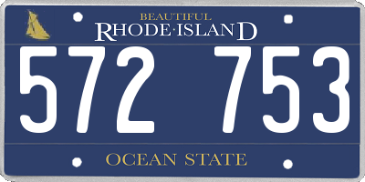 RI license plate 572753