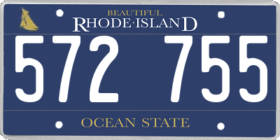 RI license plate 572755