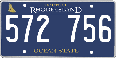 RI license plate 572756