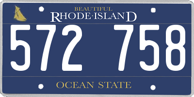 RI license plate 572758