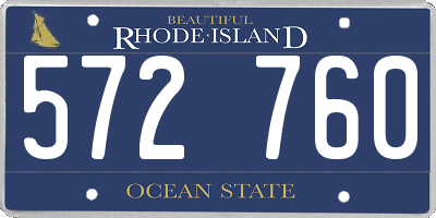 RI license plate 572760