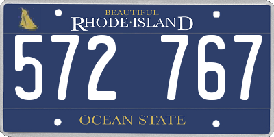 RI license plate 572767
