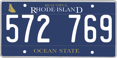 RI license plate 572769
