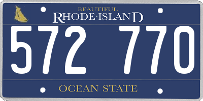 RI license plate 572770