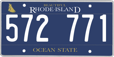RI license plate 572771