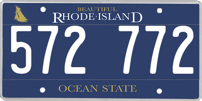 RI license plate 572772
