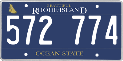 RI license plate 572774