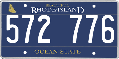 RI license plate 572776