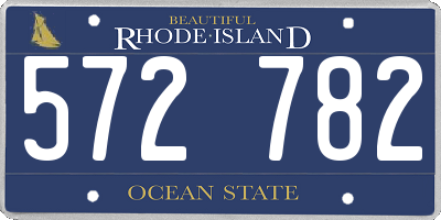 RI license plate 572782