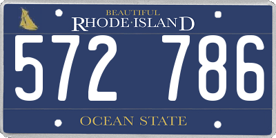 RI license plate 572786