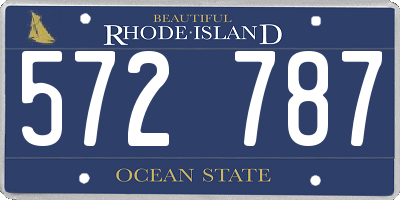 RI license plate 572787