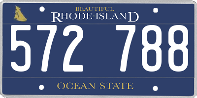 RI license plate 572788