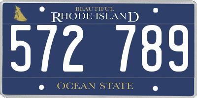 RI license plate 572789