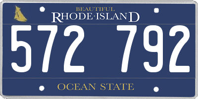 RI license plate 572792