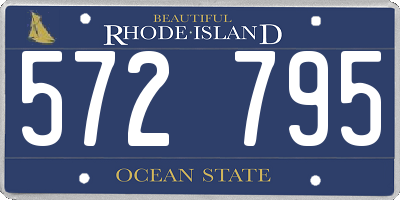 RI license plate 572795
