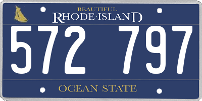 RI license plate 572797