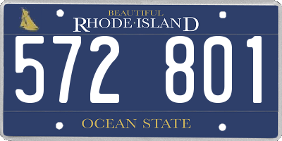 RI license plate 572801