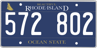 RI license plate 572802
