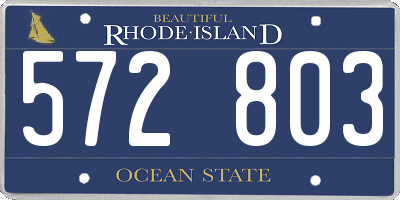 RI license plate 572803