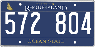 RI license plate 572804