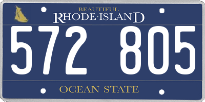 RI license plate 572805
