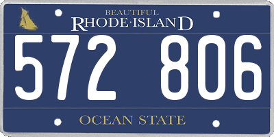 RI license plate 572806