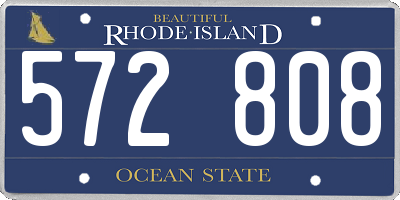 RI license plate 572808