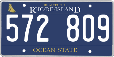 RI license plate 572809