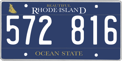 RI license plate 572816