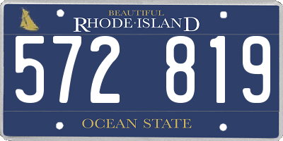 RI license plate 572819