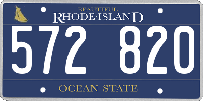 RI license plate 572820