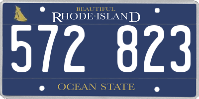 RI license plate 572823