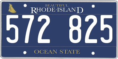 RI license plate 572825