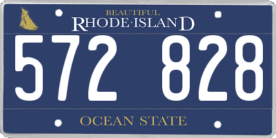 RI license plate 572828