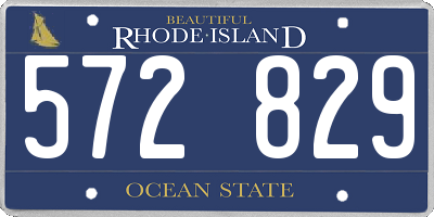 RI license plate 572829