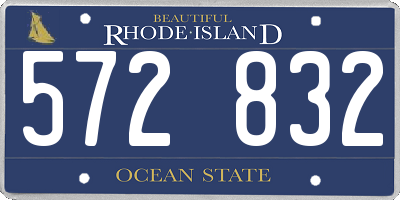 RI license plate 572832