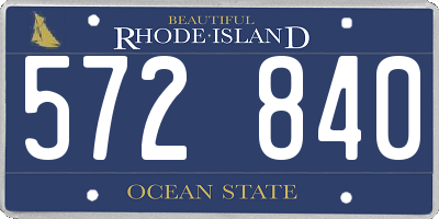 RI license plate 572840