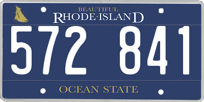 RI license plate 572841