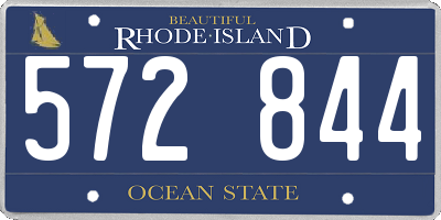 RI license plate 572844