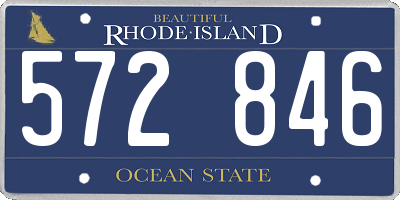 RI license plate 572846