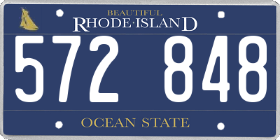 RI license plate 572848