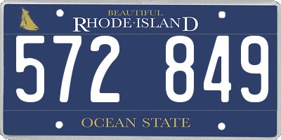 RI license plate 572849