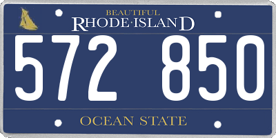 RI license plate 572850