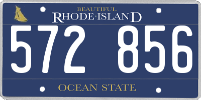 RI license plate 572856
